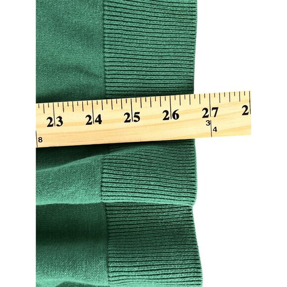 Report Collection Mens L Sweater Green V Neck Pullover 100% Cotton Golf Classic - Picture 8 of 10